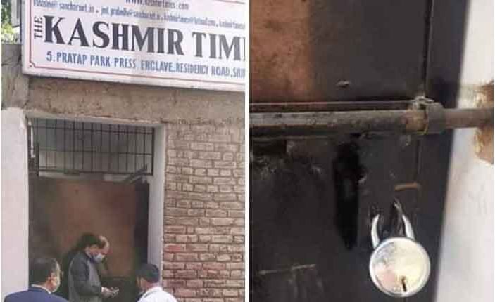 Authorities Seal Office of "Kashmir Times' Newspaper in Srinagar