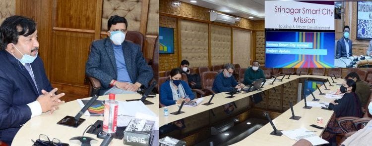 Pr.Sec. Dheeraj Gupta reviews Smart City Project for twin cities of Jammu, Srinagar