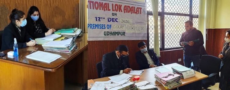Lok Adalat at Udhampur :Rs  30.30 lakh  awarded in MACT cases; Rs 5.0 Lakh in Bank recovery suits 
