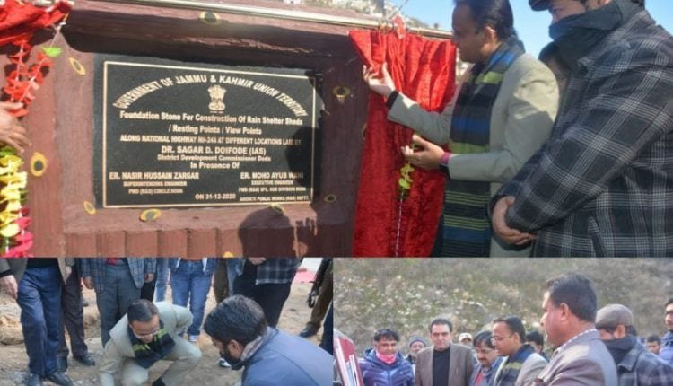 DDC Doda lays foundation stone for 15 Rain Shelter Sheds cum View Points along highway