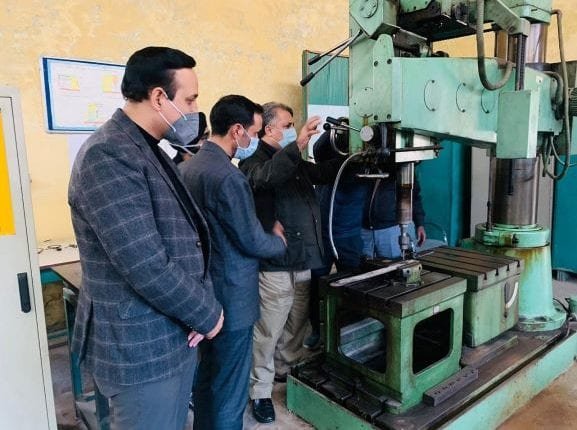 Pr. Sect. Samoon inspects progress of work on CIIIT at Govt Polytechnic College Jammu