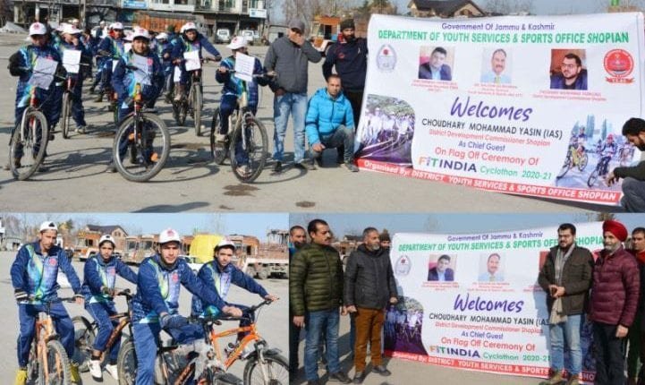 Fit India Cyclothon flagged off at Shopian