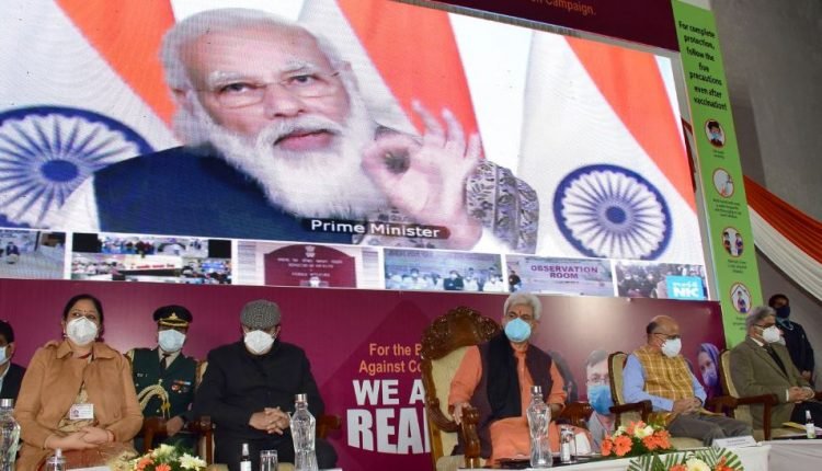 LG Manoj Sinha Inaugurated Covid drive for J&K from GMC Jammu