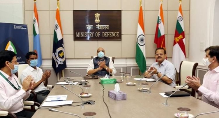 Raksha Mantri Shri Rajnath Singh reviews Aero India-21;Aero India-21 mobile app launched