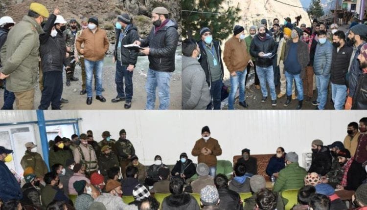 DC Kishtwar inspects the 1000 MW Pakkal Dul HEP Dam site