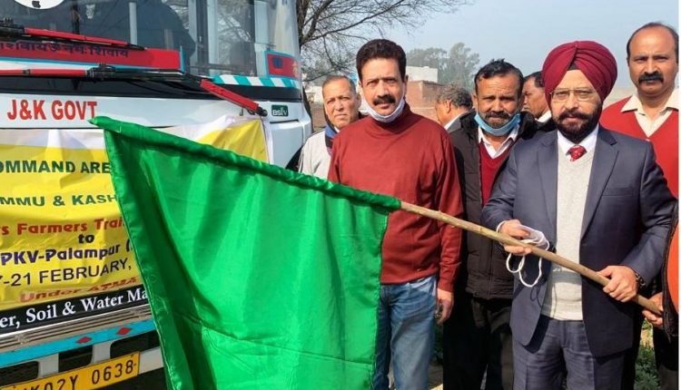 Group of 48 J&K farmers flagged off to HP for Training & Exposure visit