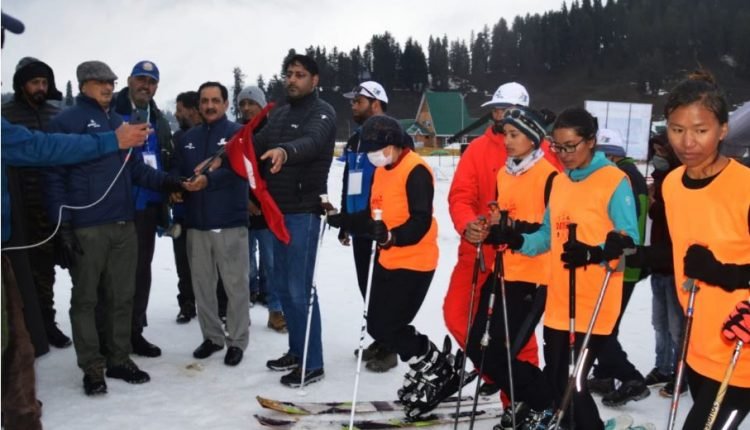 Sprint Event for Sking Mountaineering of women held at Gulmarg
