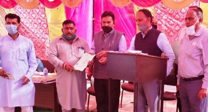 ADC Samba Suram Chand Sharma listens to public grievances at Goran
