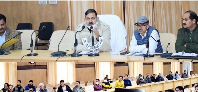 DC Kishtwar Ashok Sharma reviews progress on PMGSY, PWD roads