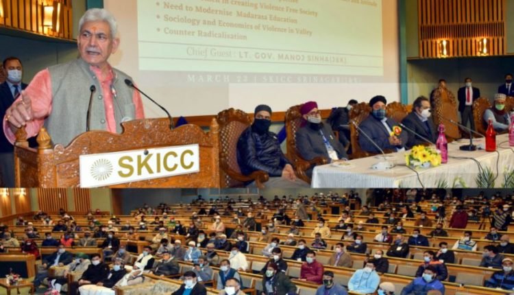 Lt Governor addresses “Confluence of Religious Leaders in Kashmir” Conference at SKICC