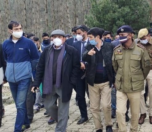 Advisor Bhatnagar visits Nunwan Base Camp, reviews Yatra arrangements