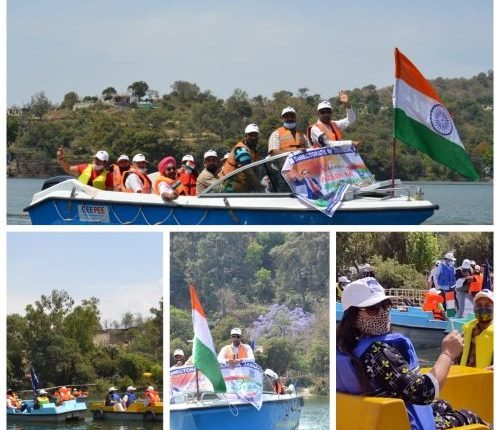 Azaadi ka Amrut Mahotsav; Tourism Department organises Boating at Mansar Lake