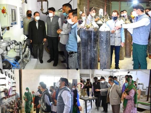 DC Srinagar inspects Oxygen Manufacturing Plants at Khonmoh, Rangreth