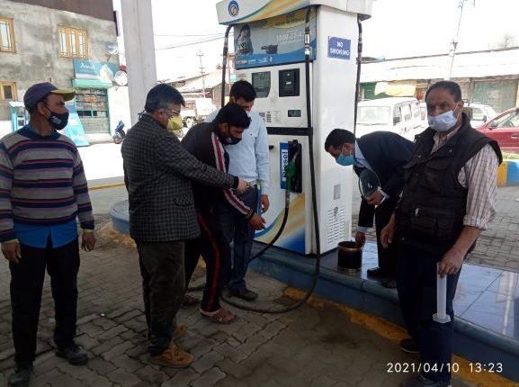 Inspections of petrol pumps conducted at Srinagar