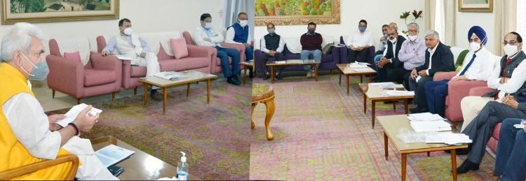Lt Governor takes CVPPPL projects in J&K of the various CVPPPL projects in J&K