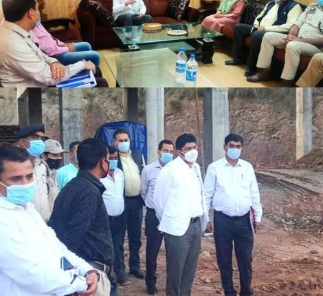 Div Com conducts on-spot inspection of development projects in Sunderbani