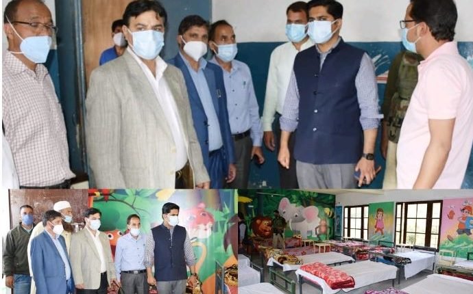 DC Bandipora reviews Covid-19 isolation facilities across the district