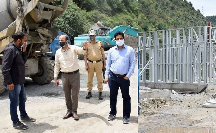 DC Ramban inspects pace of progress on under construction Yatri Niwas at Chanderkote