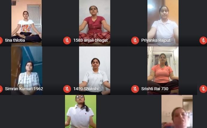 GCW Gandhi Nagar NCC cadets celebrate Int’l Yoga Day 2021