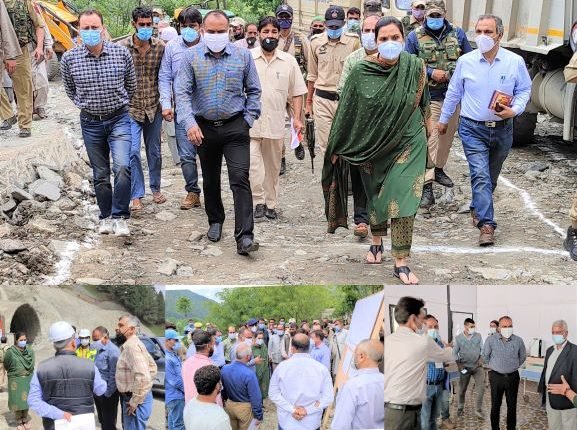 Div Com inspects several roads of PMGSY in Ganderbal;Stresses for expediting work progress to achieve targets