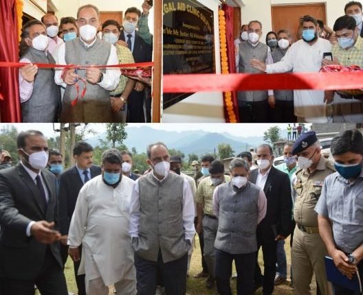 Justice Magrey, Justice Kumar inaugurate the Legal Aid Clinic in Gulpur village on the last day of 2-day visit to Poonch district