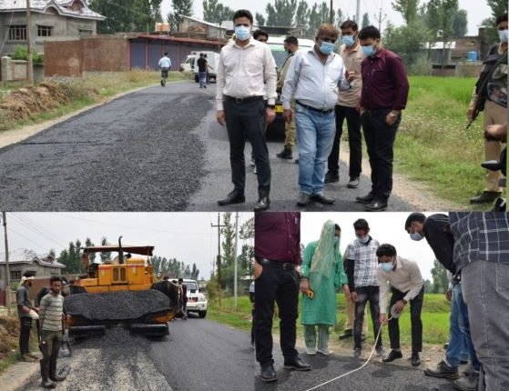 DDC Kulgam takes stock of ongoing macadamization works