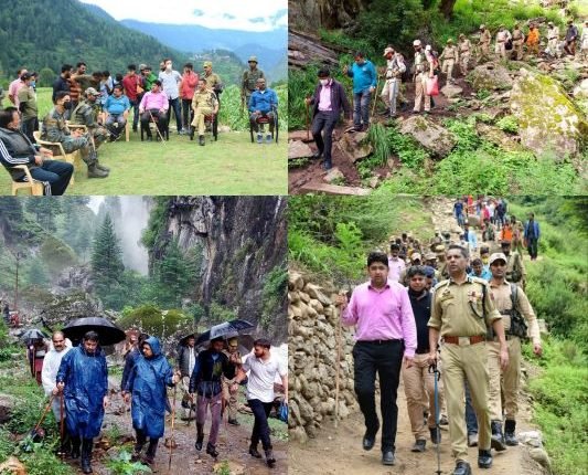 ADGP, Div Com visit cloudburst hit Hounzar area of Dachhan