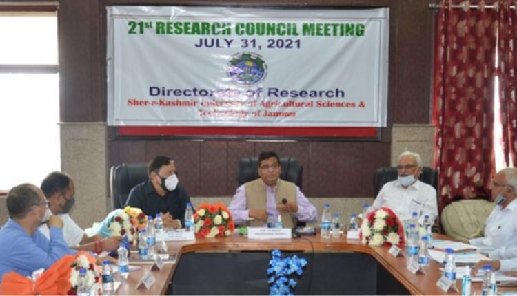 SKUAST Jammu holds 21st Research Council Meeting (RCM)