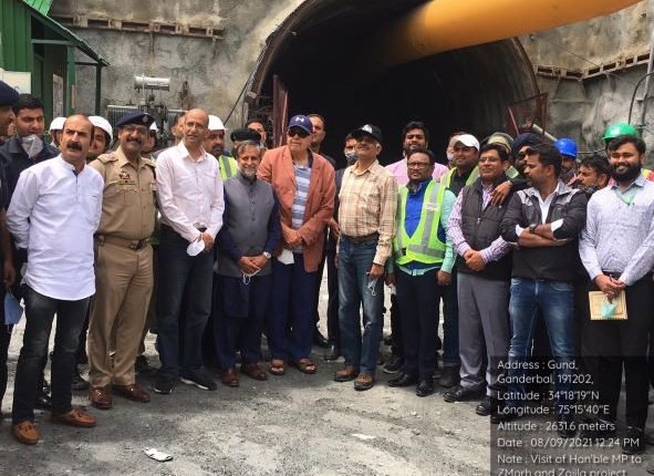 Farooq Abdullah visits project site of Z-morh, Zojila Tunnels