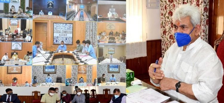 Lt Governor reviews J&K’s Covid situation with Covid Task Force, DCs, SsP