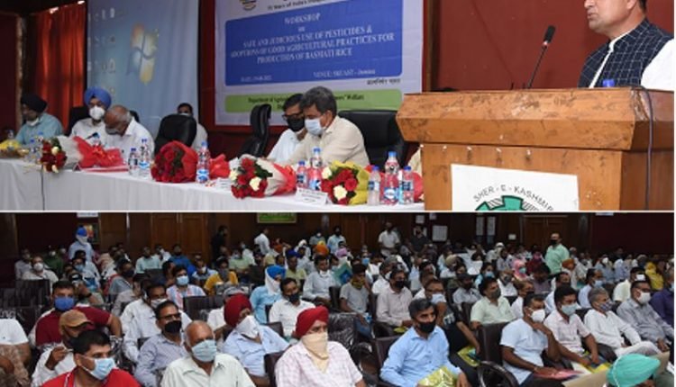 Workshop on Safe Use of Pesticides in Basmati cultivation held at SKUAST-J