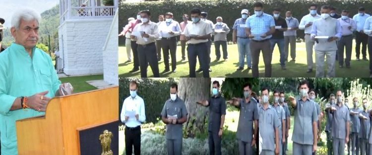 Lt Governor administers pledge to Officials, Staff members