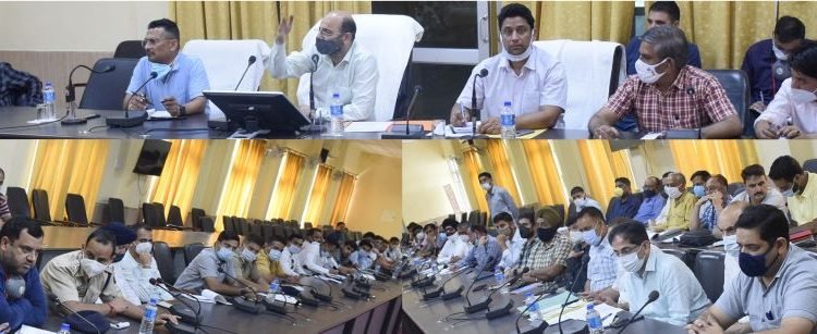 DC Ramban reviews progress on NH-44 four laning work, Railway project