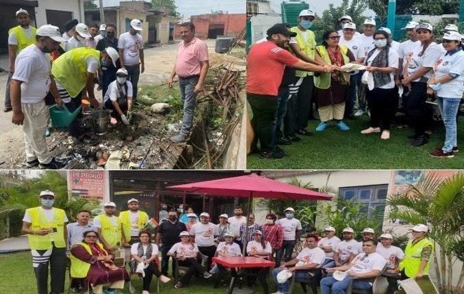 Industries Department (DIC) Jammu holds road show, sanitation drive at Industrial Estate Aknoor