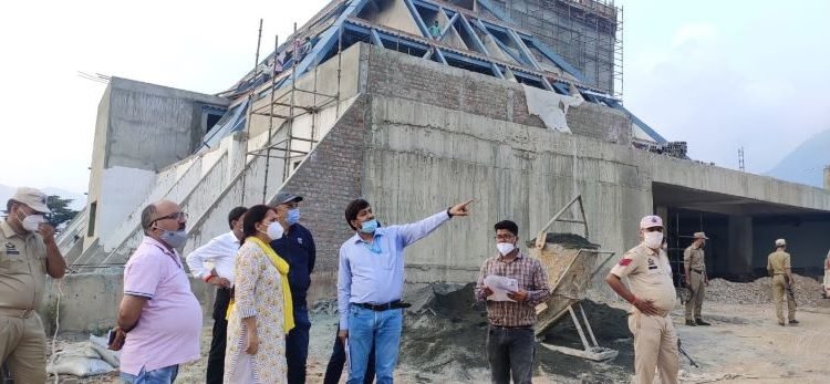 DC inspects progress of works on Int’l Yoga Centre at Mantalai; Listens to issues of locals