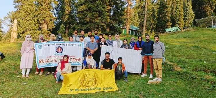 S.P College Srinagar organized a three days trekking, camping prog at Gulmarg