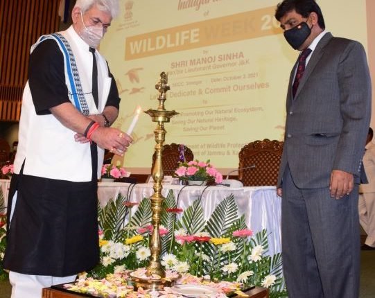 LG inaugurates Wildlife Week 2021; e-inaugurates online entry permission for Dachigam; Hangul Eco-Stop near Parimahal
