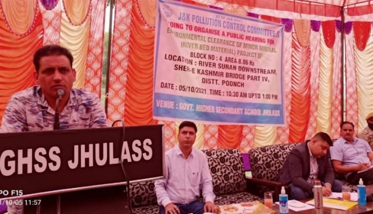 Public hearing for Minor Mineral Mining held at village Jullas