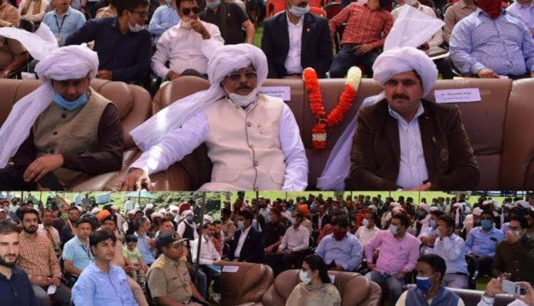 Union MoS Shripad Yesso Naik arrives at Bhaderwah on his two day visit to Doda district