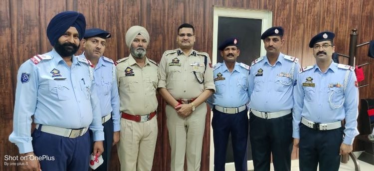 SSP Traffic Jammu Rural decorates newly promoted ASIs  