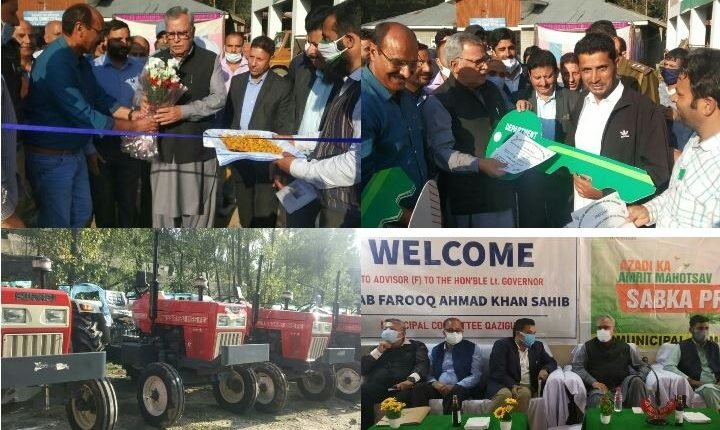 Advisor Farooq Khan visits Qazigund; Asks officers to take PRIs onboard in planning, execution of projects