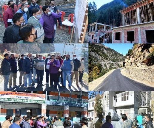 Principal Secretary School Education visits Paddar, Inspects mega developmental projects