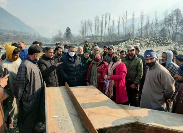 Chairperson DDC Gbl inspects progress of under construction bridges in district