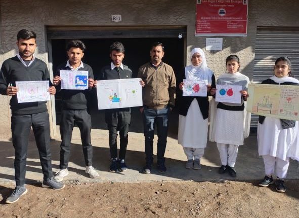 Red Ribbon Club (RRC) of Govt. Degree College Dudu Basantgarh organize poster-making competition