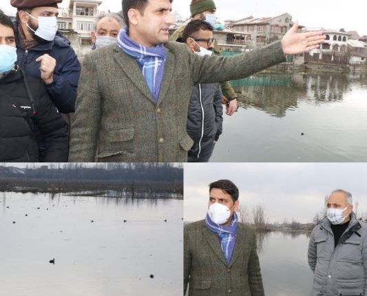DC Srinagar inspects ongoing restoration works on Khushaal Sar, Gilsar, Vicharnag Temple