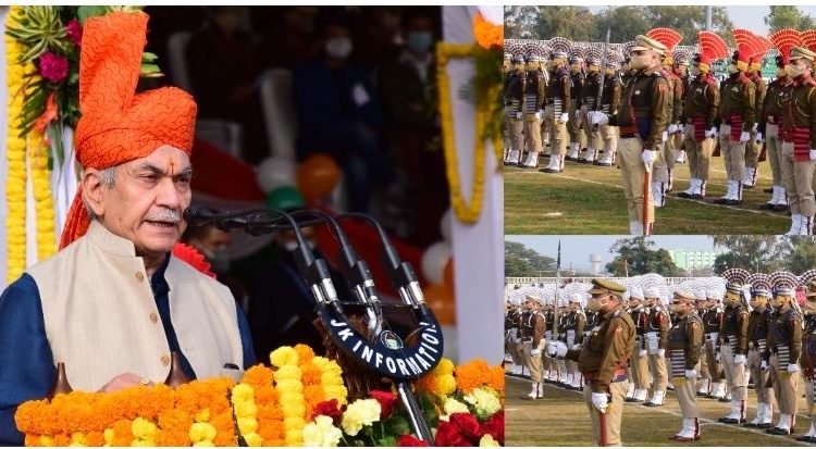 Lt Governor Manoj Sinha hoists National Flag at Republic Day function