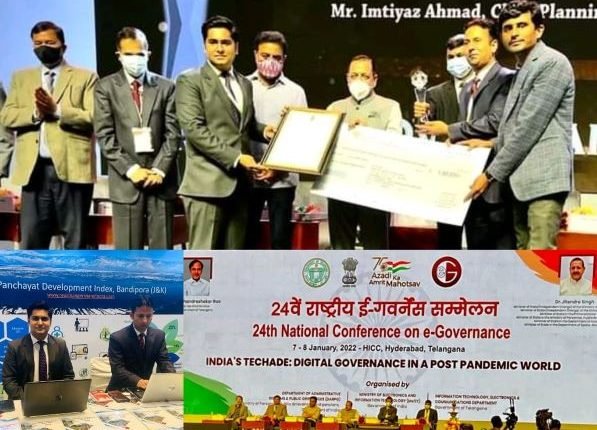 Bandipora receives National Award for e-Governance at Hyderabad, Telangana