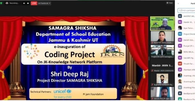 JK Samagra Shiksha e-launches Coding Project under NEP 2020