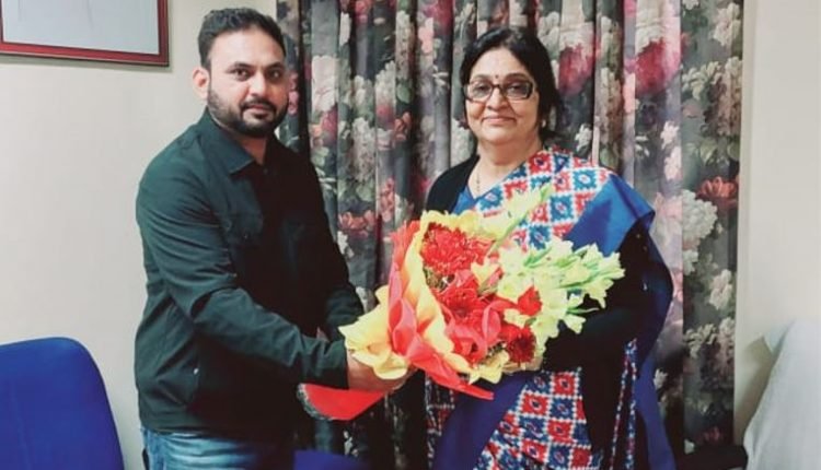 JK Congress SC wing Karan Bhagat meet AICC incharge J&K Rajni Patil