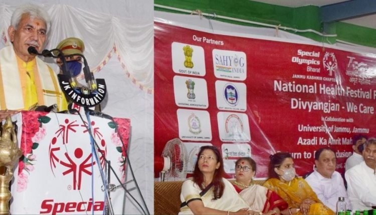 Lt Governor attends National Health Festival at Jammu to honour specially-abled sportspersons